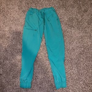 Jaanuu teal scrub joggers